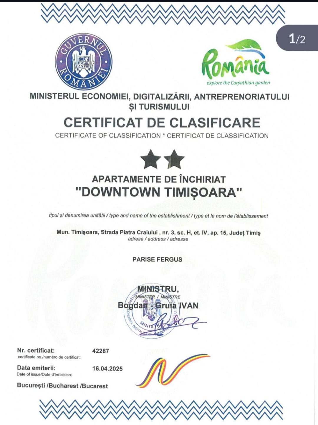 Down Town Timisoara Apartment Ngoại thất bức ảnh